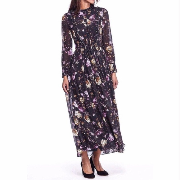 Gal Meets Glam Dresses & Skirts - Gal Meets Glam Makela Floral Lilac Gold Ma…